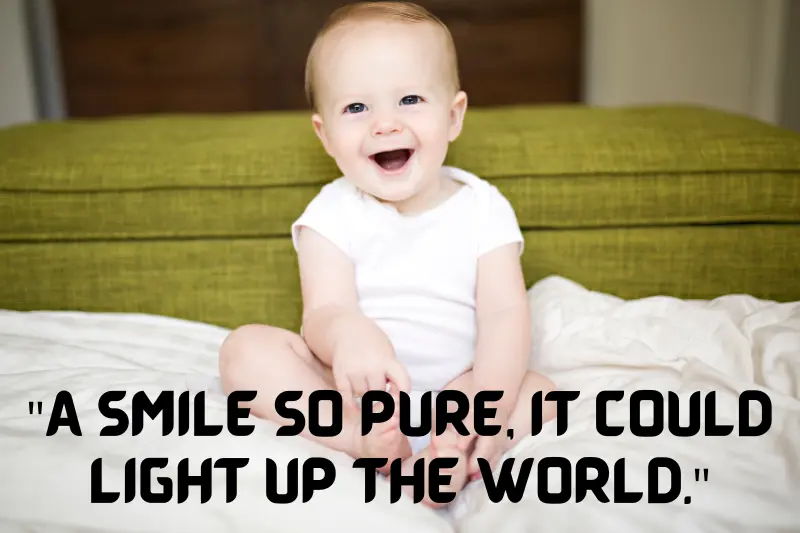 a smile so pure, it could light up the world. 
