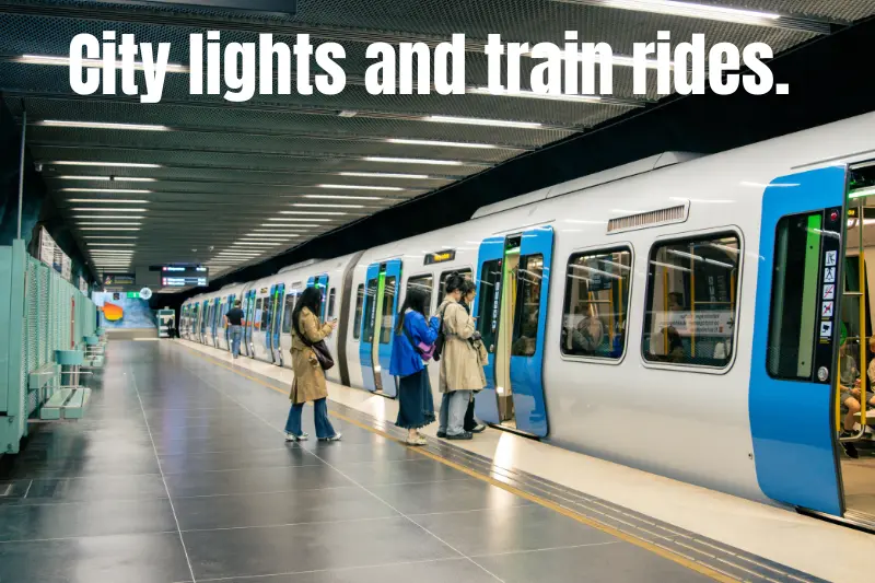city lights and train rides.