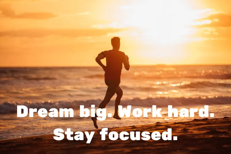 dream big. work hard. stay focused.