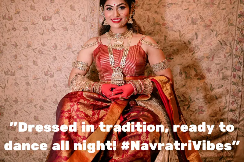 dressed in tradition, ready to dance all night! #navratriVibes