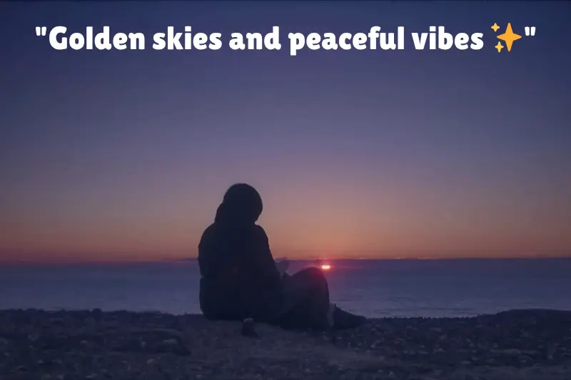 golden skies and peaceful vibes  
