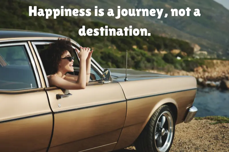 happiness is a journey, not a destination. 