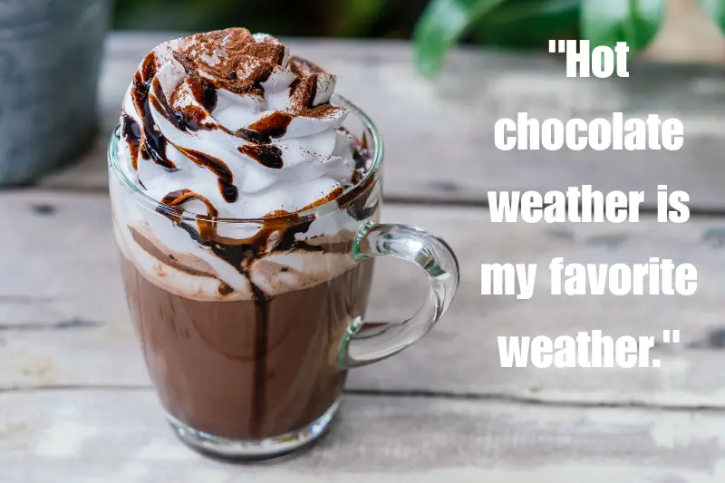 hot chocolate weather is my favorite weather. 