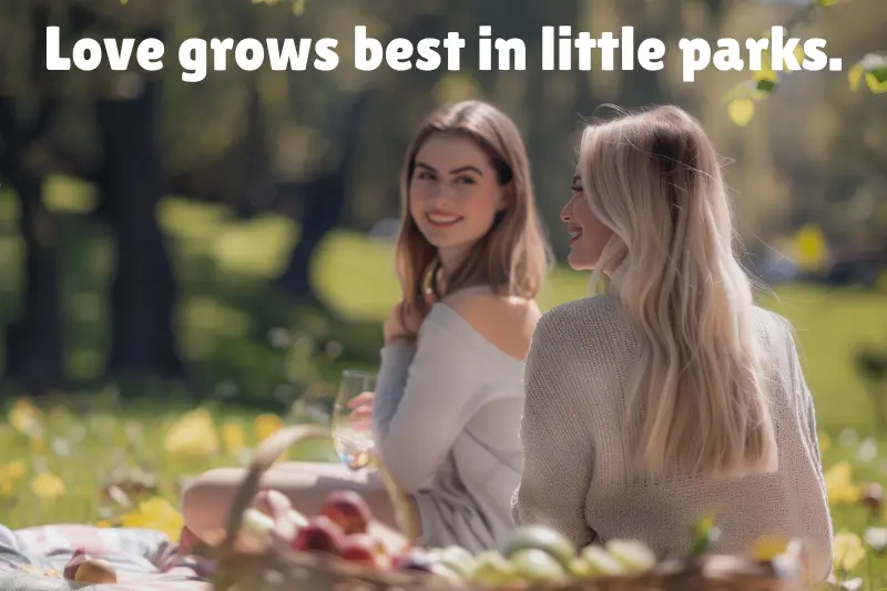 love grows best in little parks. 