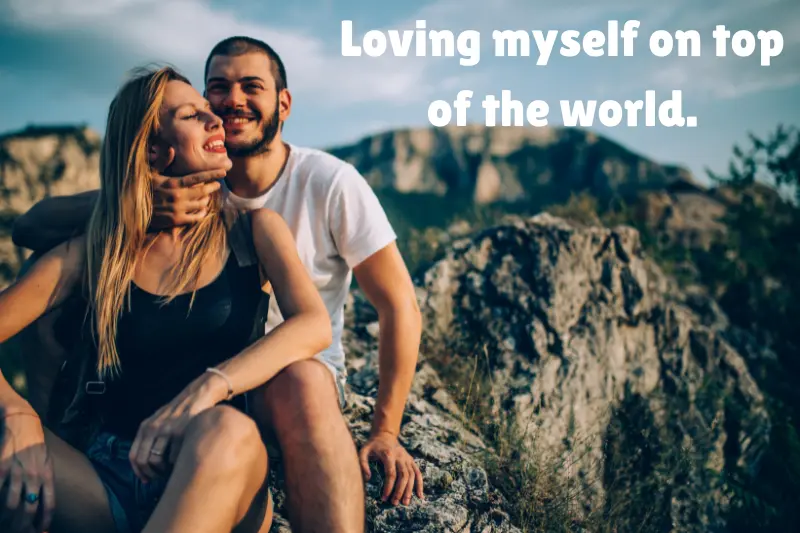 loving myself on top of the world. 