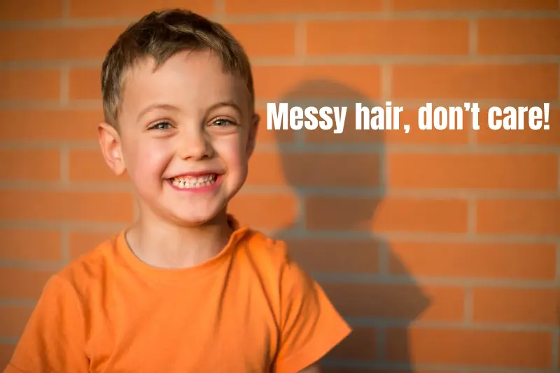 messy hair dont care