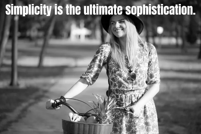 simplicity is the ultimate sophistication.