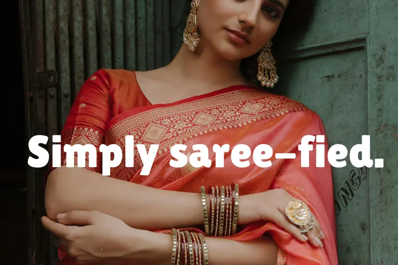simply saree-fied. 