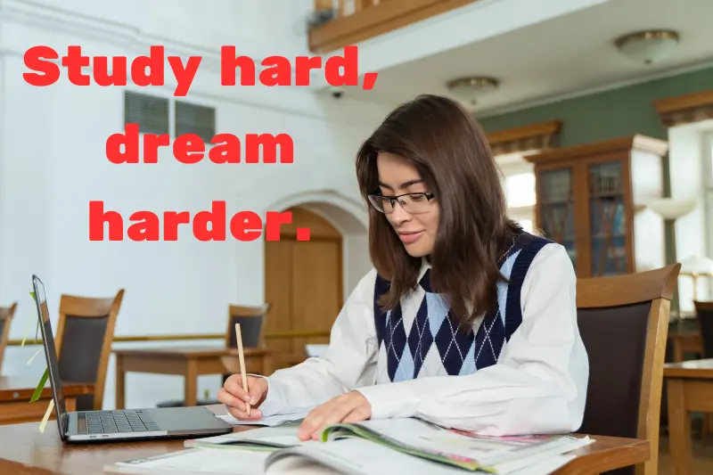 study hard, dream harder. 