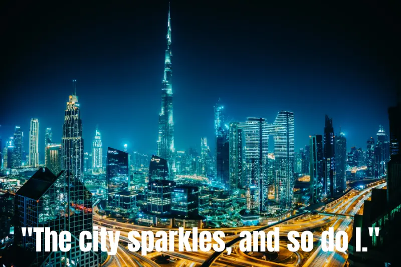 the city sparkles, and so do i. 