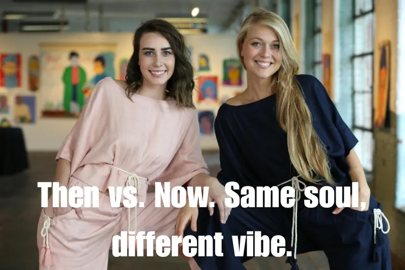 then vs. now. same soul, different vibe. 