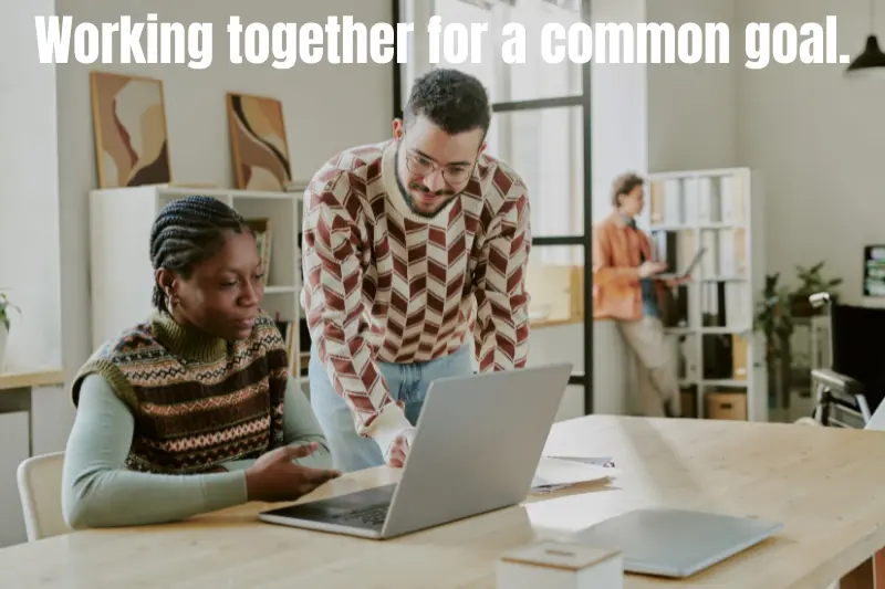 working together for a common goal.
